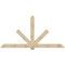 Ekena Millwork Kennewick Rough Sawn Timber Gable Bracket, Douglas Fir, 108"W x 54"H x 6"D x 6"F, 12/12 Pitch GBW108X54X0606KEN00RDF - alternate 1